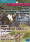 Affiche d'informations sur les sujets, dates et lieux des séances 2 et 3 des ateliers