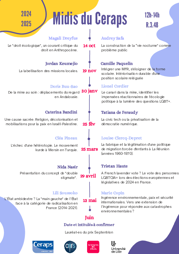 Affiche détaillant le programme du séminaire. Contenu lisible dans la section "Agenda" située plus bas sur cette page web